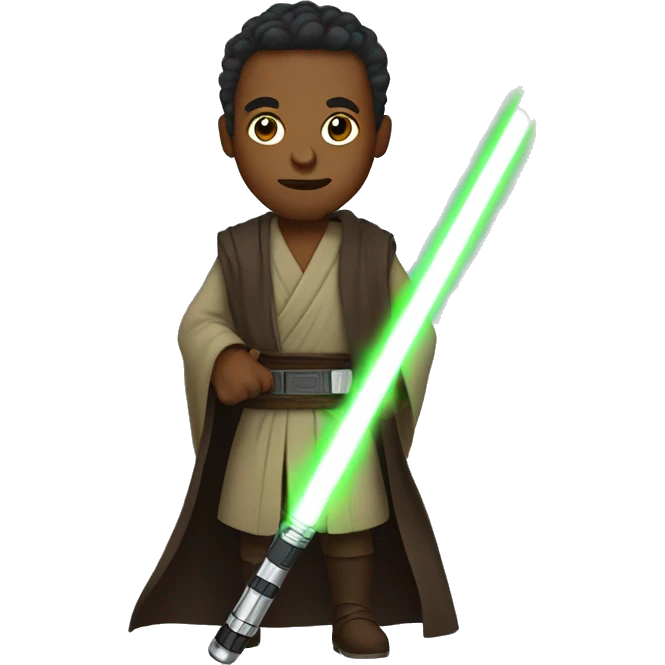 Jedi with light saber emoji