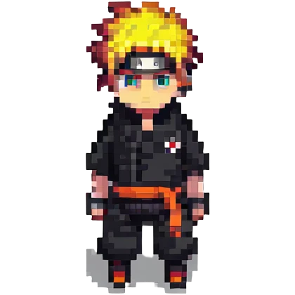 Naruto character pixel art style emoji