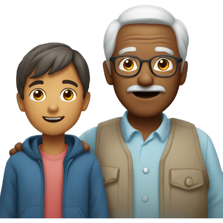 Grandpa and grandchild emoji