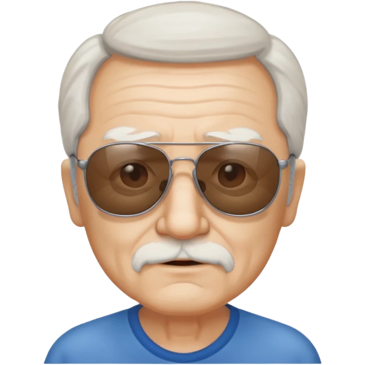 old man white neutral face with sunglasses emoji