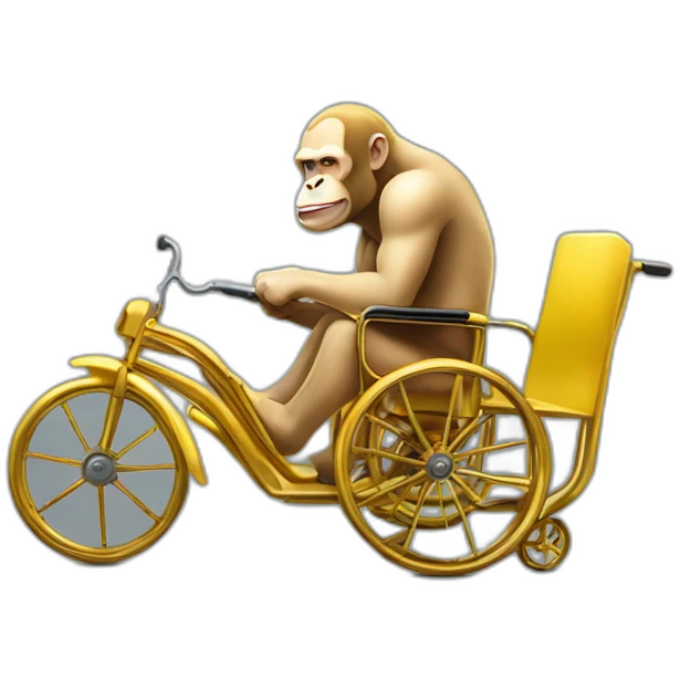 furious vladimir putin monke holding a banana rides golden toilet wheelchair emoji