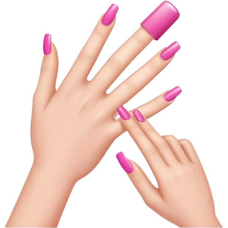 Create an emoji of a hand applying nail polish emoji