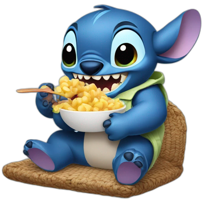 Stitch eating emoji