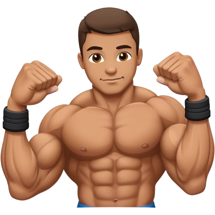 bodybuilder forearm exercise emoji