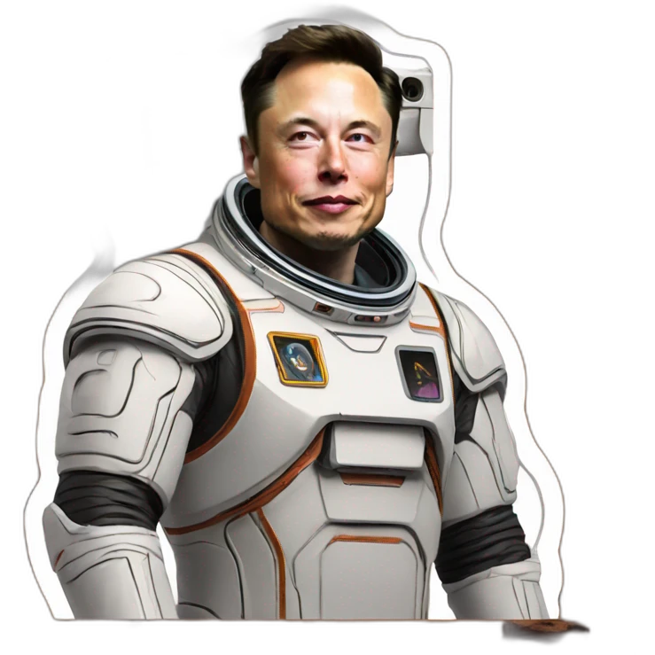 Elon Musk on mars emoji