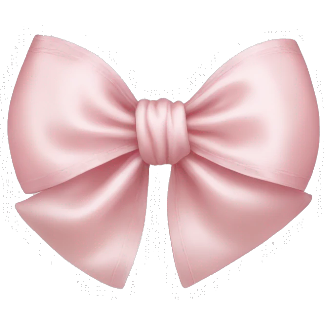 Light pink silk bow emoji