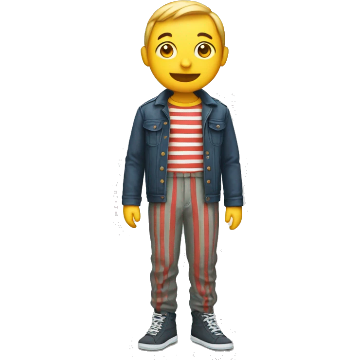 Puh with striped trousers emoji