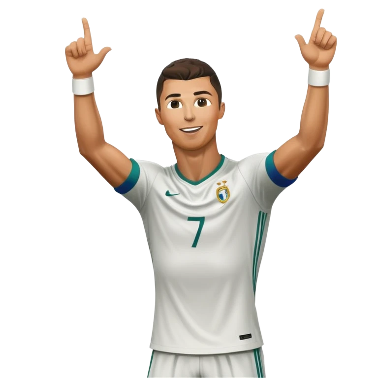 Cristiano Ronaldo football player celebrating a goal emoji