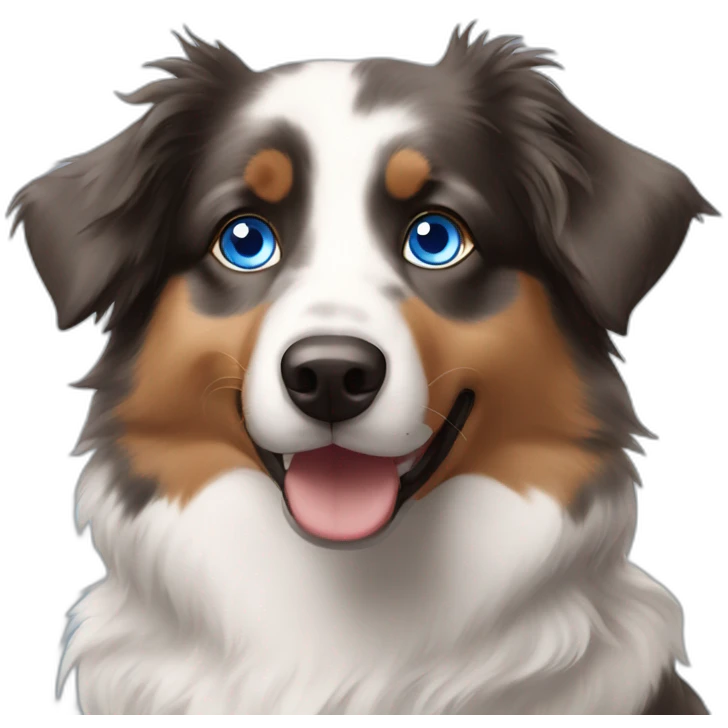 Australian shepherd with blue eyes emoji
