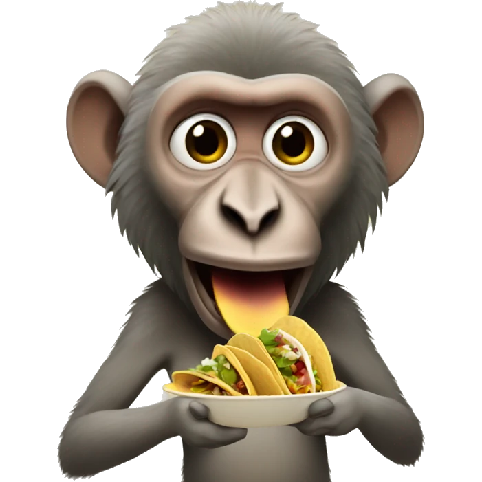 Baboon eating tacos  emoji