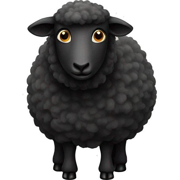 All black sheep emoji