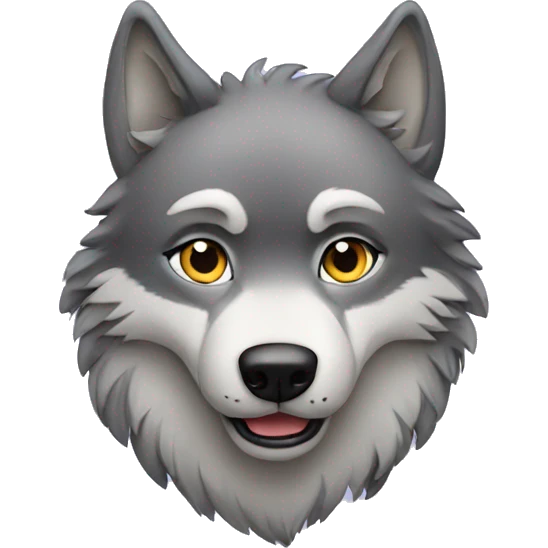 wolf cute emoji