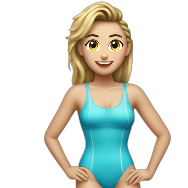 Miley Cyrus posing in swimsuit emoji