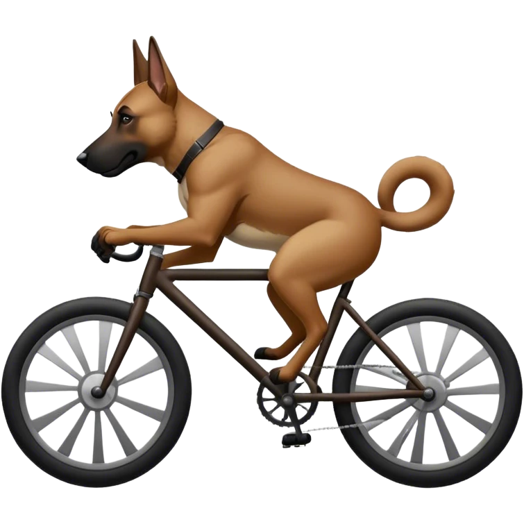 Malinois on a bike
 emoji