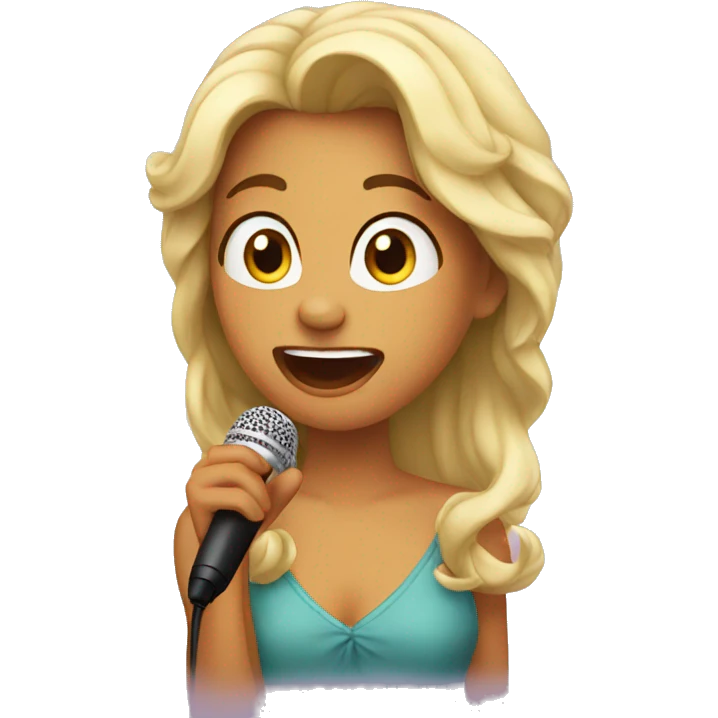 Aniita singing emoji