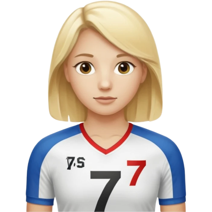 blonde Number 7 Printed Athlete emoji