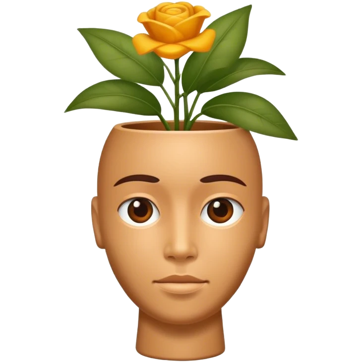 Vase human head  emoji