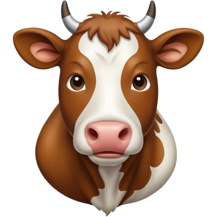 High resolution of A cow emoji