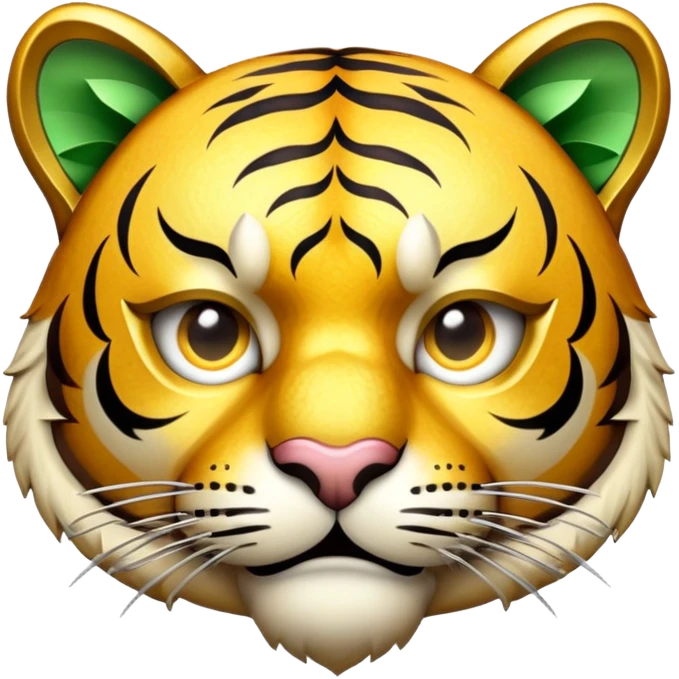 tiger face with money eyes and donation for Twitch emote emoji