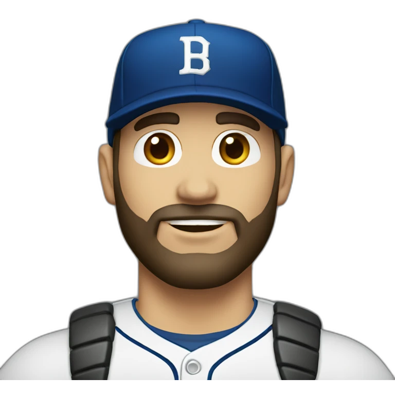 bold 32 y.o. White man with dark beard and baseball obey cap emoji