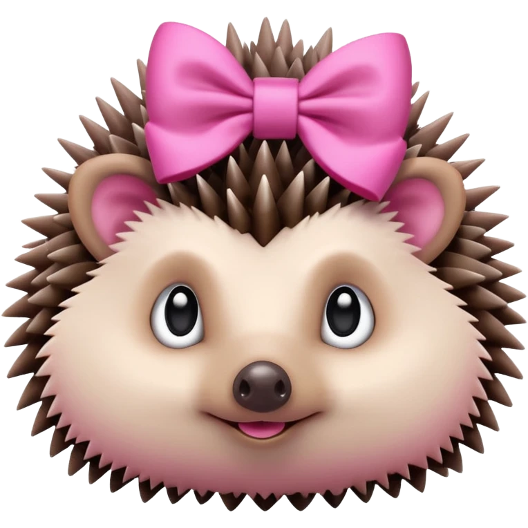 hedgehog with a pink bow emoji
