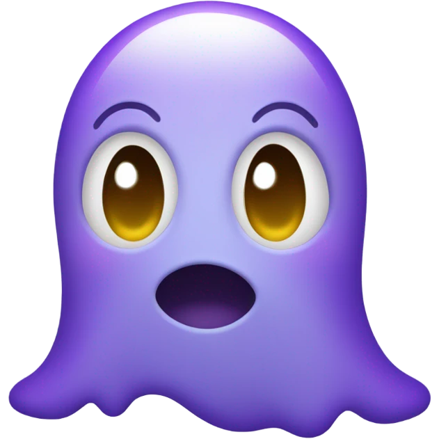 a cute purple ghost that has a small smile. Use this color code for the purple: #ab7eff emoji