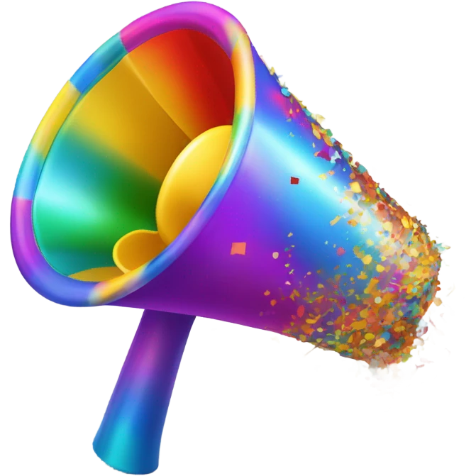 Party horn blowing confetti  emoji