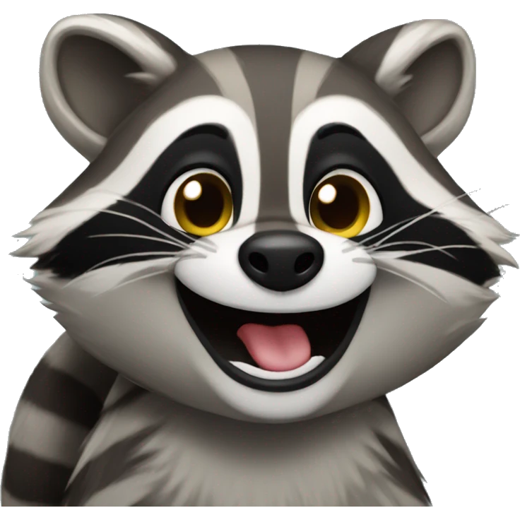 raccoon giggling  emoji