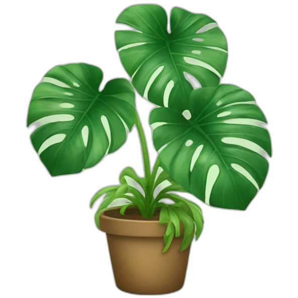 monstera plant emoji