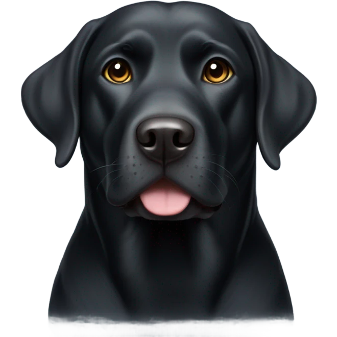 Black English Labrador Retriever emoji