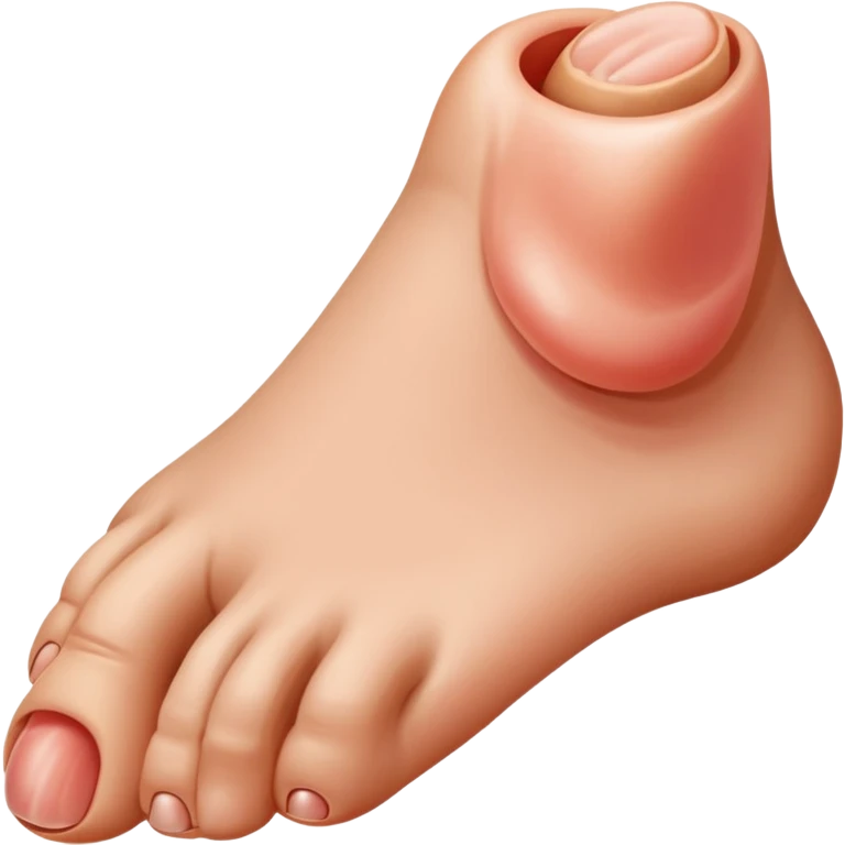 Human toe missing few millimeter of tip portion emoji