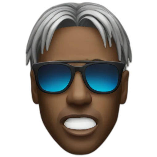 travis scott with sunglasses screaming emoji