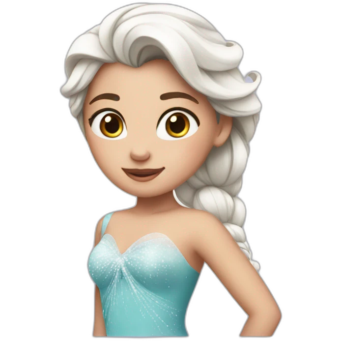 a girl with elsa costume emoji