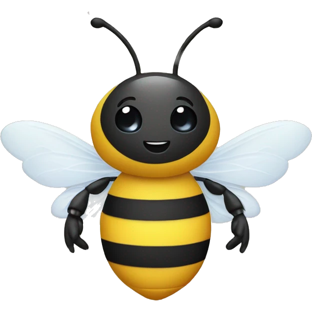 bee with angel halo emoji
