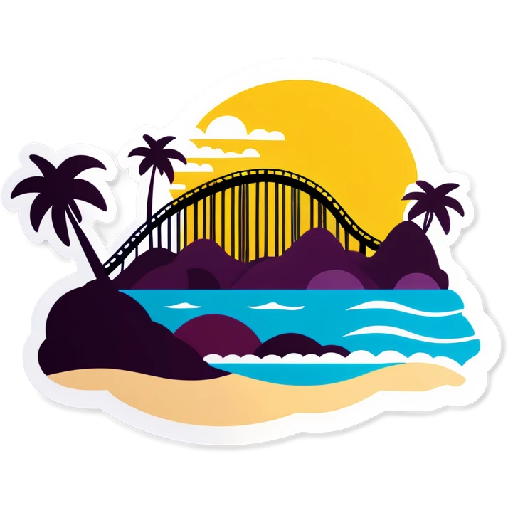 Roller coaster in paradise  emoji