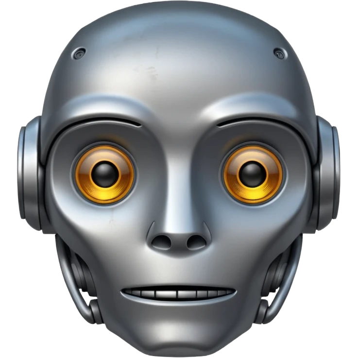 Портрет Лица робота из кожи emoji