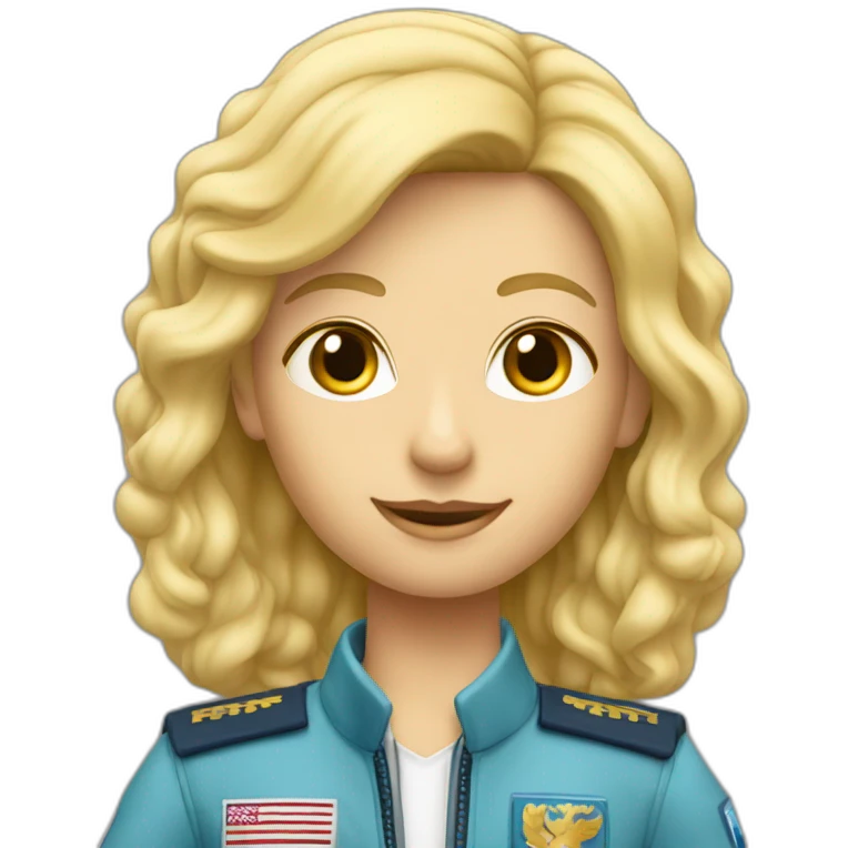 Un pilote d’avion blond emoji