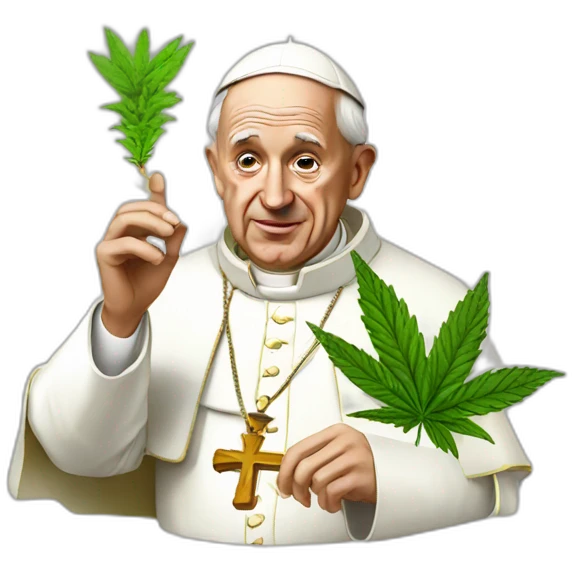 pope-smoking-weed emoji