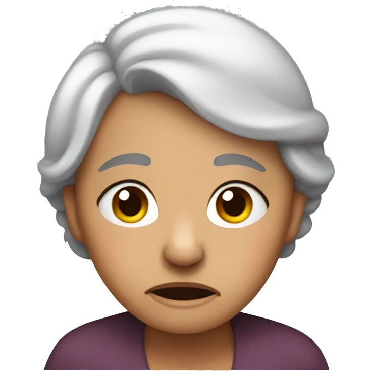 crying grandmother emoji