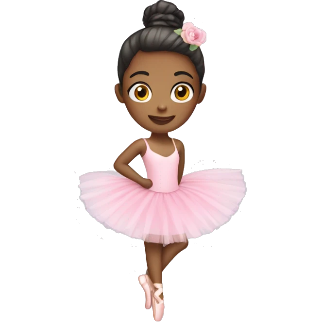 Pretty ballerina with tutu emoji