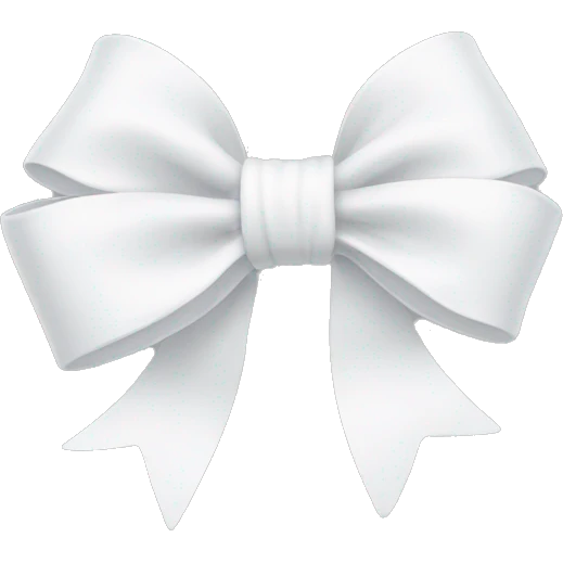 White bow on white bow emoji