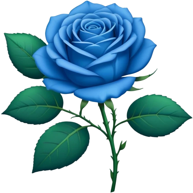 Blue rose, identical to the standard rose emoji but blue in color instead of red emoji