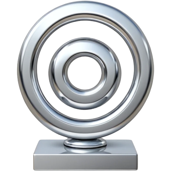 A modern abstract sculpture emoji