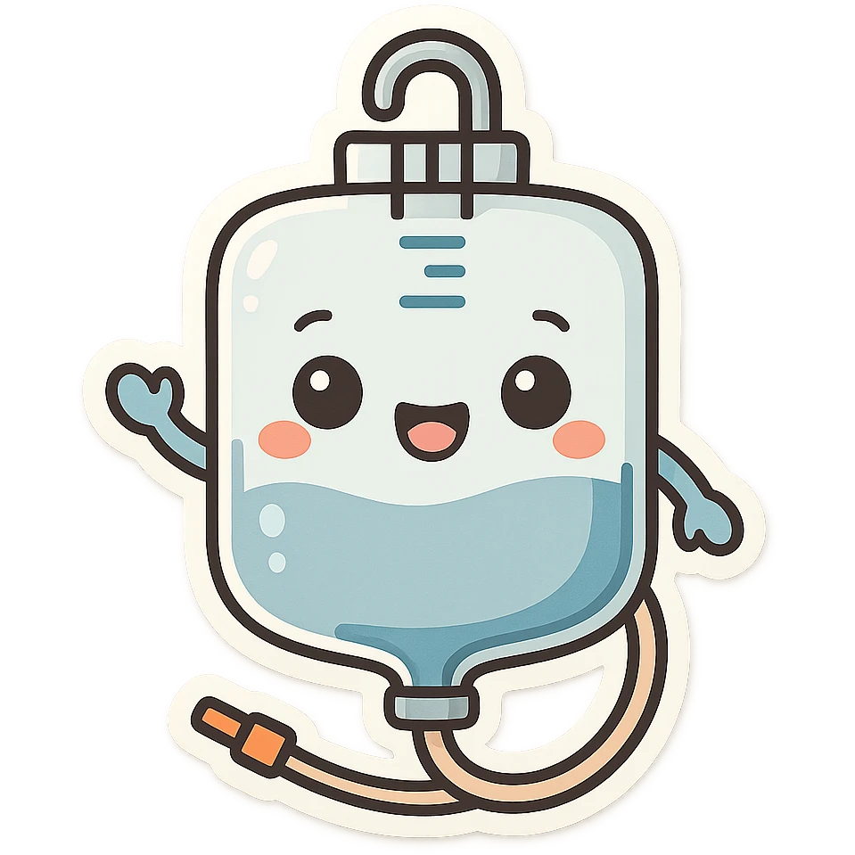 cartoon emoji of a catheter bag, cheerful and approachable emoji