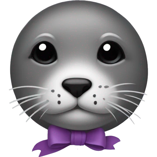 Seal emoji with bow on head emoji
