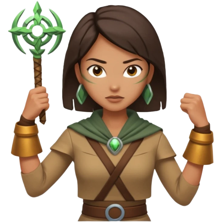 earth bender woman who has powers to shape earth emoji