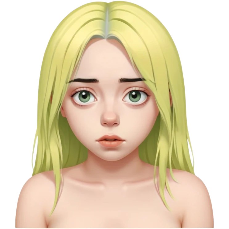 I want a sticker of Billie Eilish in sexy poses and without emoji
