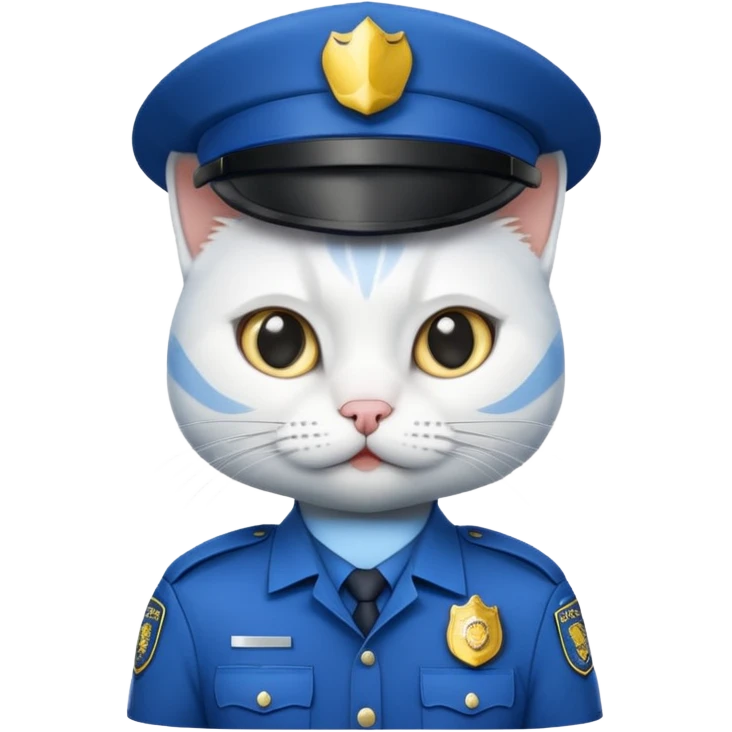 white cat police emoji