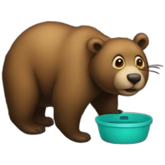 Un ours sur une fourmis emoji