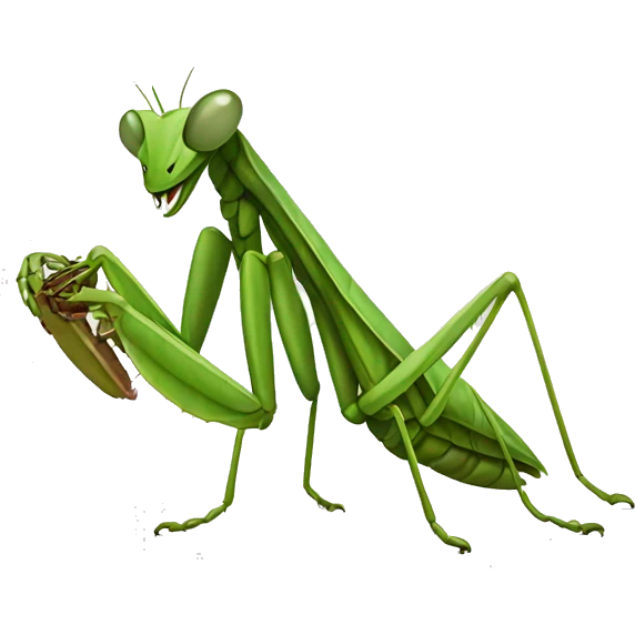 Praying mantis eating  emoji